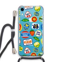 Fruitsticker: iPhone XR Transparant Hoesje met koord
