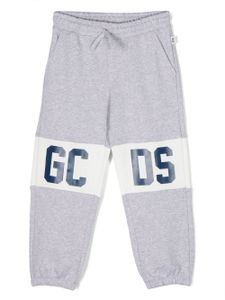 Gcds Kids pantalon de jogging en coton à logo imprimé - Gris