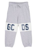 Gcds Kids pantalon de jogging en coton à logo imprimé - Gris