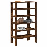 Schoenenrek 61x32x105 cm bewerkt hout gerookt eikenkleurig