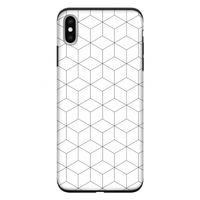 Zwart-witte kubussen: iPhone XS Max Tough Case