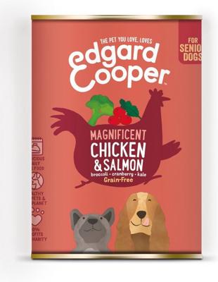 Hond blik senior kip/zalm 400g - Edgard en cooper
