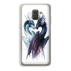 Yin Yang Dragons: Samsung Galaxy A8 (2018) Transparant Hoesje
