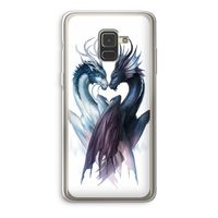 Yin Yang Dragons: Samsung Galaxy A8 (2018) Transparant Hoesje