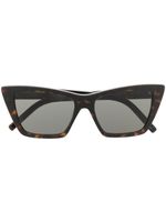 Saint Laurent Eyewear lunettes de soleil Mica à monture papillon - Marron - thumbnail