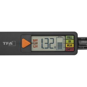 TFA Dostmann Batterijtester Batterietester BatteryCheck Meetbereik (batterijtester) 1.2 V, 1.5 V, 3 V, 9 V Oplaadbare batterij, Batterij 98.1126.01