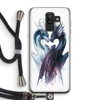 Yin Yang Dragons: Samsung Galaxy J8 (2018) Transparant Hoesje met koord