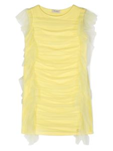 TWINSET Kids robe à superposition en tulle - Jaune