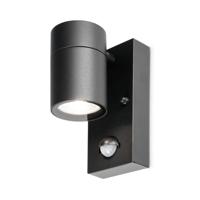 Mason wandlamp - 6000K daglicht wit - Bewegingsmelder en schemerschakelaar - IP44 spatwaterdicht - Spotlight voor binnen en buiten - Zwart
