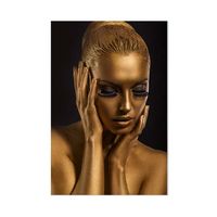 Luxe Wanddecoratie Woman in Gold 100x150cm - thumbnail