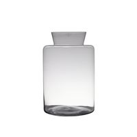 Transparante luxe grote vaas/vazen van glas 45 x 29 cm - thumbnail