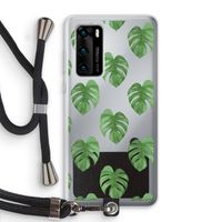 Monstera leaves: Huawei P40 Transparant Hoesje met koord