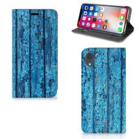 Apple iPhone Xr Book | Wallet Case | Wood Blue