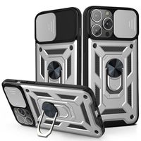OPPO A94 Rugged Armor Back Cover Hoesje met Camera Bescherming - Stevig - Heavy Duty - TPU - OPPO A94 - Zilver