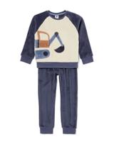 HEMA Kinderpyjama Fleece Auto Donkerblauw (donkerblauw)