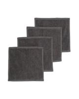 HEMA Gezichtsdoekjes 30x30 zware kwaliteit grijs - 4 stuks (donkergrijs)