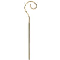 Sinterklaas krul staf - 203 cm - metaal - sint en piet - Sinterklaas kostuum accessoires