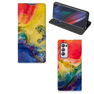 Bookcase OPPO Find X3 Neo Watercolor Dark