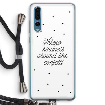 Confetti: Huawei P20 Pro Transparant Hoesje met koord
