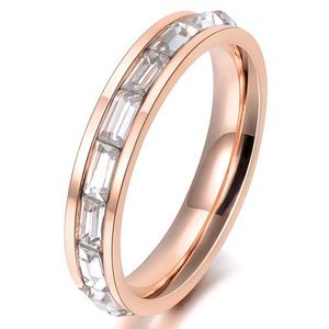 LGT Jewels Dames ring Edelstaal Verguld Rose Zircon-19mm