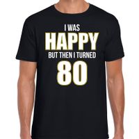 80 jaar verjaardag shirt zwart heren - happy 80 cadeau t-shirt 2XL  -