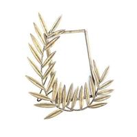 PTMD Merila Gold metal photoframe with leaf corner - thumbnail