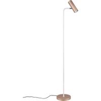 LED Vloerlamp - Trion Harley - GU10 Fitting - IP20 - Schakelaar - Rond - Koffie - Metaal