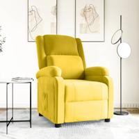 Fauteuil verstelbaar fluweel geel Fauteuil verstelbaar fluweel geel