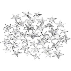 Zilveren plak diamantjes steentjes sterren 360x stuks   -