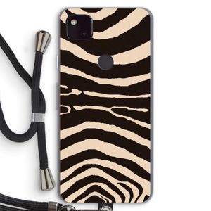 Arizona Zebra: Pixel 4a 5G Transparant Hoesje met koord
