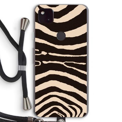 Arizona Zebra: Pixel 4a 5G Transparant Hoesje met koord