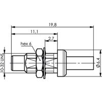 Telegärtner J01170A0151 100024901 SMC-connector Stekker, recht 1 stuk(s)