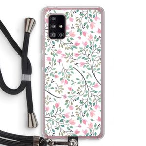 Sierlijke bloemen: Samsung Galaxy A51 5G Transparant Hoesje met koord