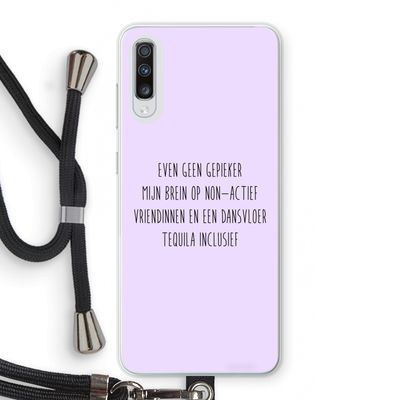 Tequila: Samsung Galaxy A70 Transparant Hoesje met koord