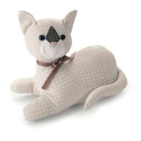 Stopper Inofix 3178-2 Textiel Zand 28 x 13 x 23 cm Wit Kat Stopper Inofix 3178-2 Textiel Zand 28 x 13 x 23 cm Wit Kat