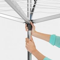 Brabantia Essential droogmolen 40 meter met bodemhuls en beschermhoes - Metallic Grey - thumbnail