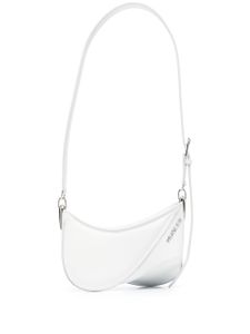 Mugler petit sac à bandoulière embossé Spiral Curve 01 - Blanc