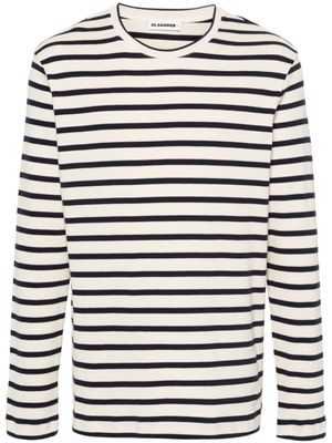 Jil Sander sweat rayé à manches longues - Tons neutres