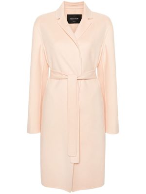 Fabiana Filippi caban en laine vierge à taille ceinturée - Rose