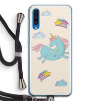 Vliegende eenhoorn: Samsung Galaxy A50 Transparant Hoesje met koord