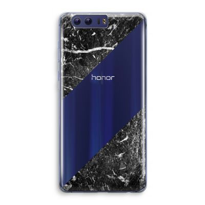 Zwart marmer: Honor 9 Transparant Hoesje