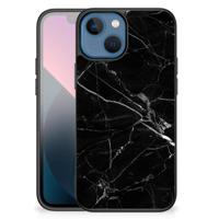 Apple iPhone 13 mini Marmeren Print Telefoonhoesje Marmer Zwart - Origineel Cadeau Vader