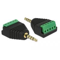 Delock 65947 65947 Jackplug Audio Adapter [1x Jackplug male 3,5 mm - 1x Bus] Zwart, Groen