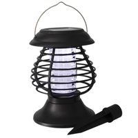 Solar tuinlamp/prikspot anti-muggenlamp op zonne-energie 22 cm