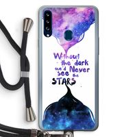 Stars quote: Samsung Galaxy A20s Transparant Hoesje met koord