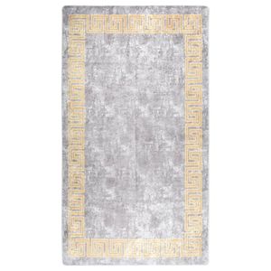 VidaXL Vloerkleed wasbaar anti-slip 190x300 cm grijs