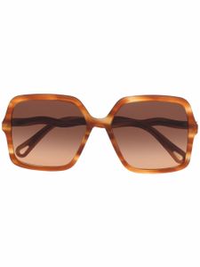 Chloé Eyewear lunettes de soleil Zelie à monture carrée - Marron