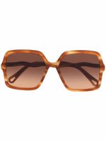 Chloé Eyewear lunettes de soleil Zelie à monture carrée - Marron - thumbnail