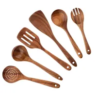 EcoWood - Luxe Houten Keukengerei Set met Opbergemmer