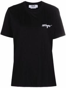 MSGM t-shirt à logo poitrine - Noir